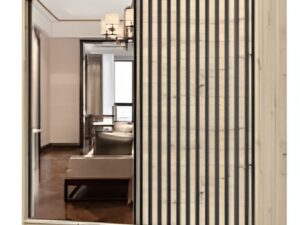 WERONA gardróbszekrény díszléccel, 233x218x61 cm - kézműves tölgy